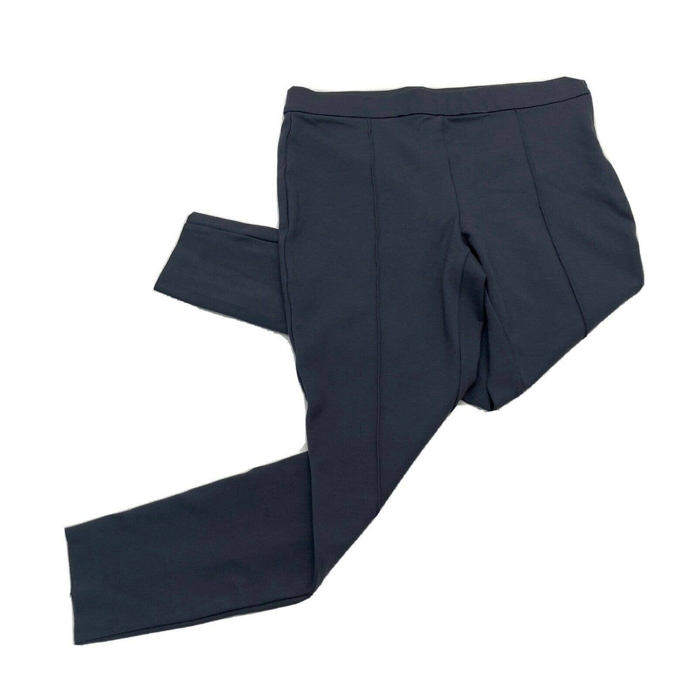 LOFT Gray Ponte Leggings Dress Pants Size Zipper High Waisted Sz 12 Ann Taylor